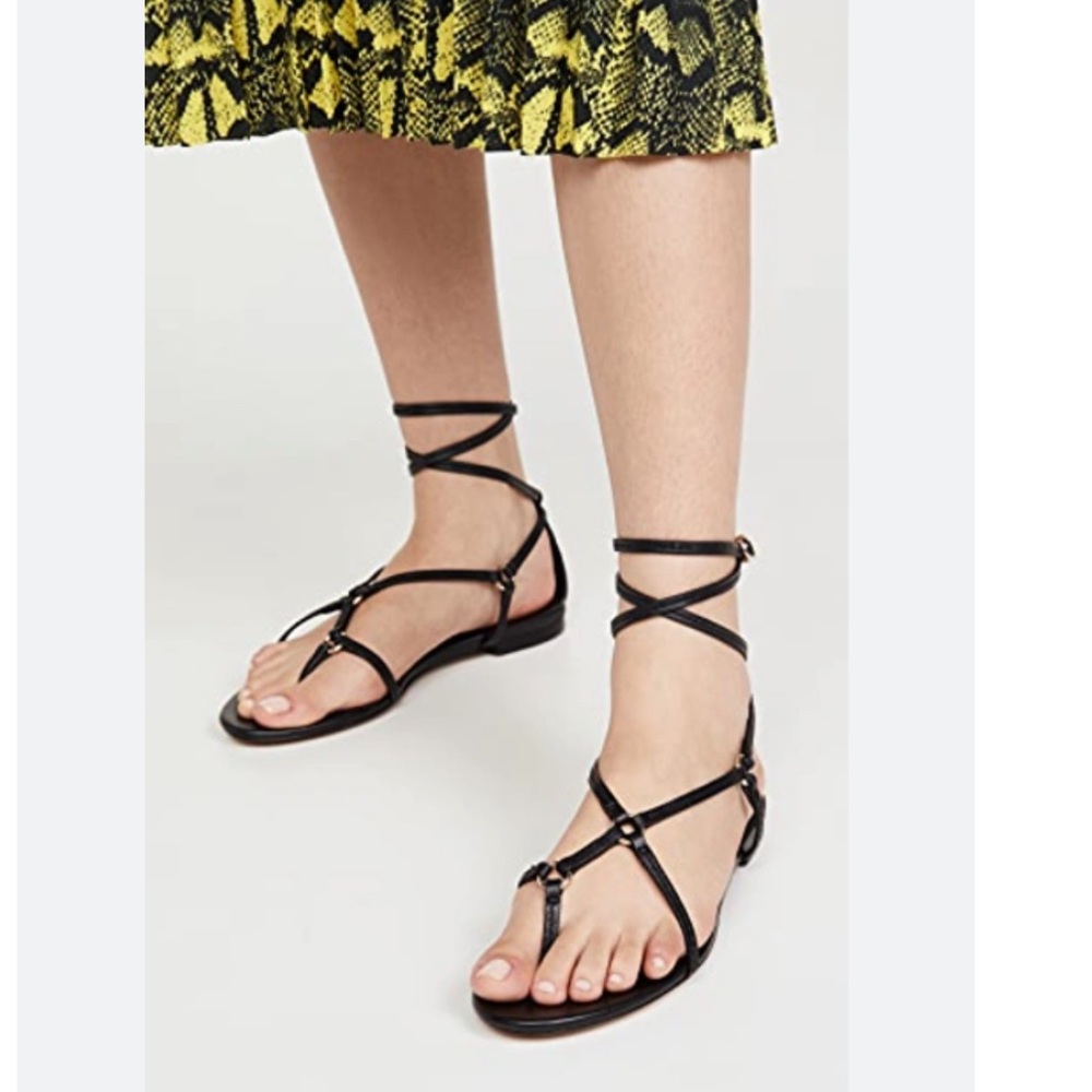 3.1 Phillip Lim Ankle Strap Ring Detail
Sandals In Black Leather size 7.5